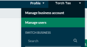 manage a user dropdown